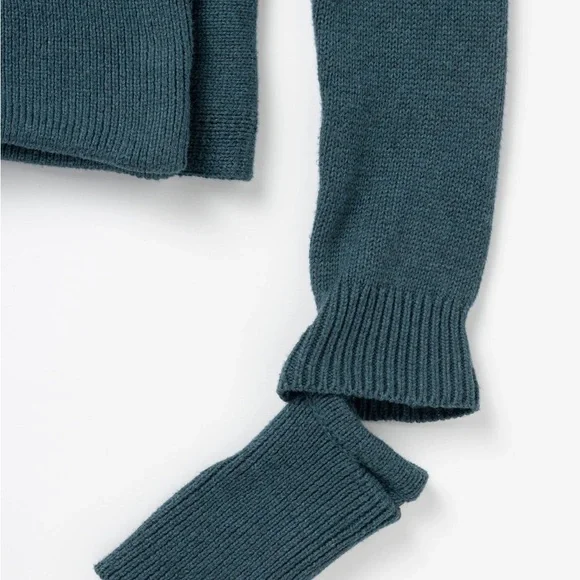 NFP Studios Convertible Cardigan w/ Detachable Wrist Cuffs 100% Cotton. - Picture 9 of 11